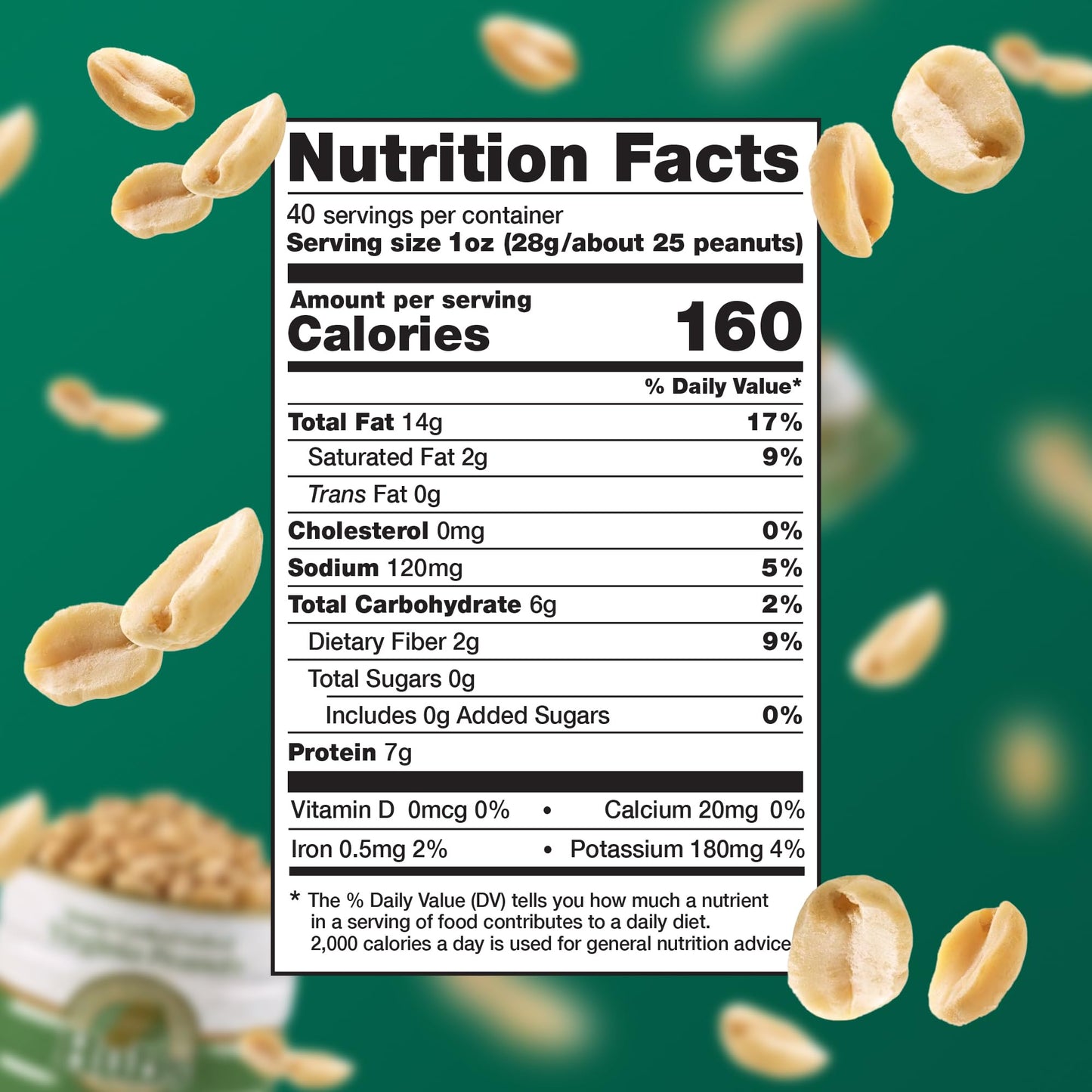 Hubs Peanuts Premium Salted Virginia Nuts - Irresistible Crunch & Flavored Nuts - Non-Gmo, Gluten Free - Xxl Peanuts From Top 1% Crop - Reusable Tin - Perfect Snack For Any Occasion - 2 X 40Oz Cans