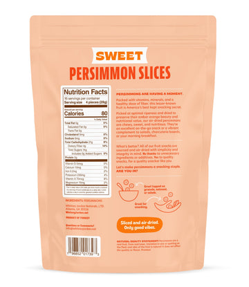 Whitney Jordan Naturals, Sweet Air-Dried Persimmon Slices - Ready To Snack, No Added Sugar, Non-Gmo, Vitamin-Packed Fruit, Healt