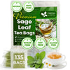 FRESHDRINKUS Sage Leaf Tea Bags, 100% Natural Herbal Tea, 135 Bags, Vegan, No Caffeine, No Sugar, Gluten-Free