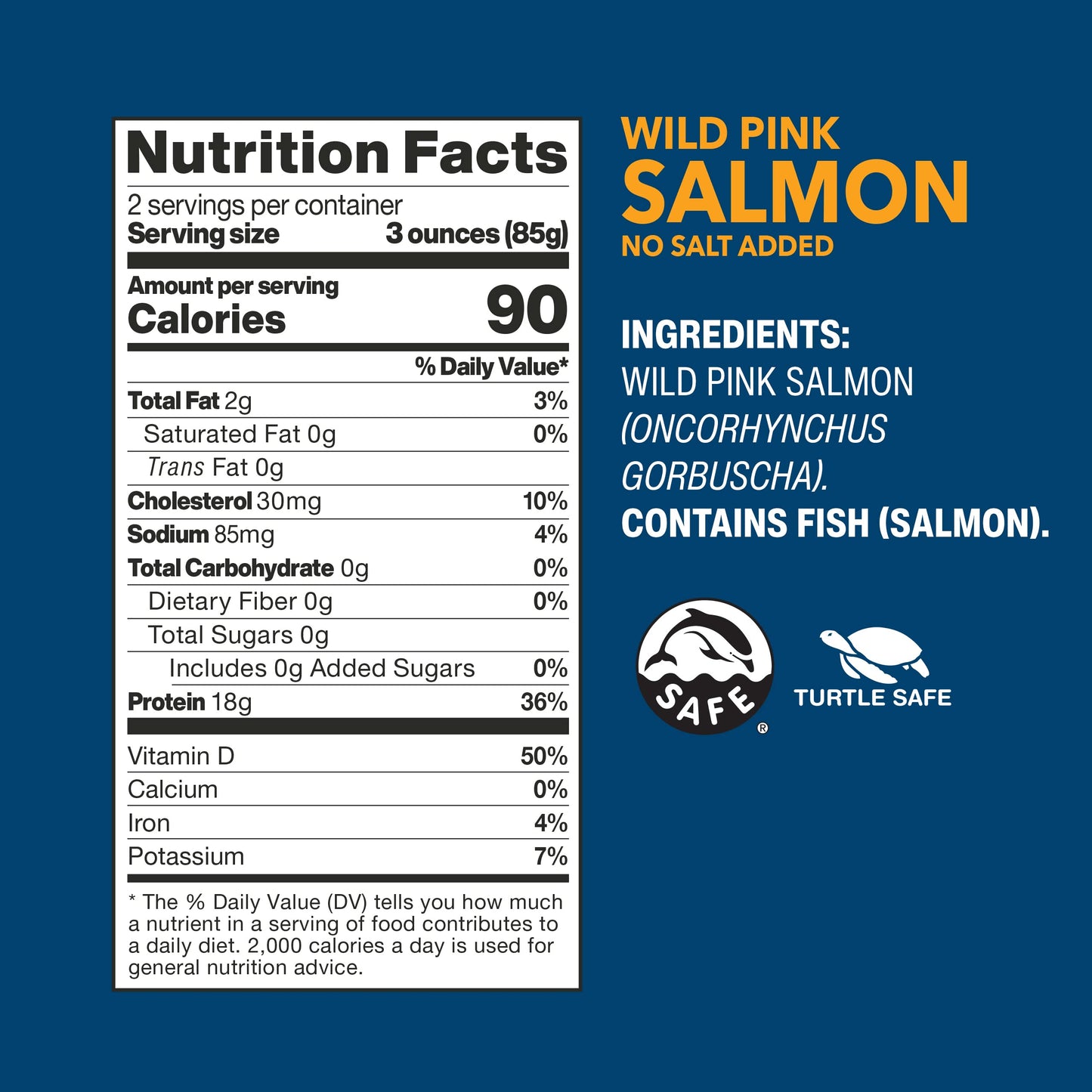 Wild Planet Wild Pink Salmon, Skinless Boneless, No Salt Added, Tinned Fish, Canned Salmon, Sustainably Caught, Non-Gmo, Kosher,
