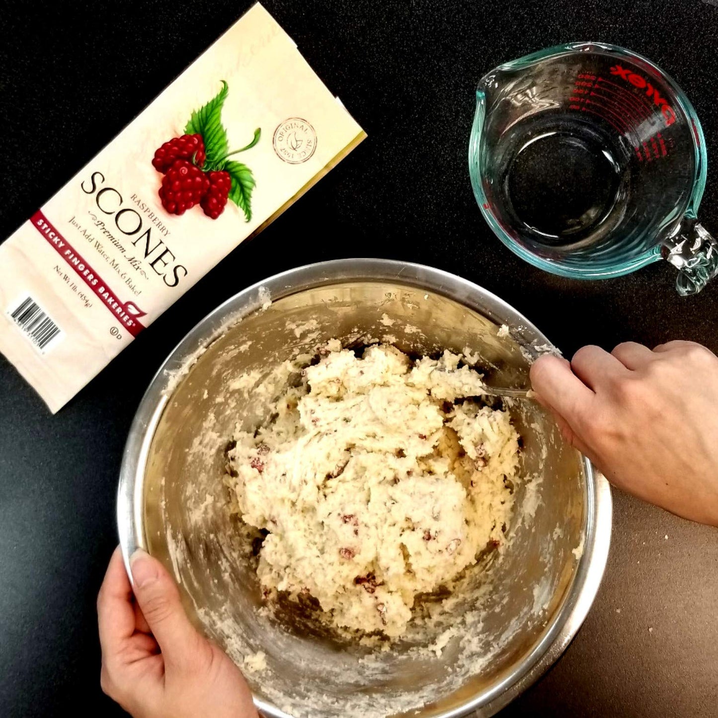 English Scone Mix With Raspberry By Sticky Fingers Bakeries - Easy To Make English Scones Fresh Baked, Makes 12 Scones (6Pk)