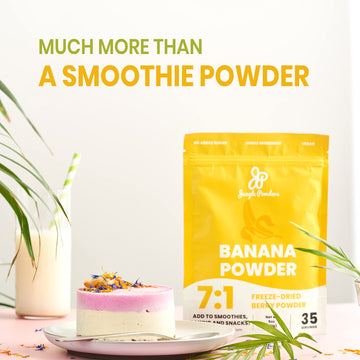 Jungle Powders Banana Powder For Smoothies 5 Ounce Bag Freeze Dried Banana Powder, Banana Extract For Baking Flavoring Banana Fl