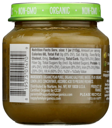 Og2 H B Pears Kale Stg2 ( 6 X 4 Oz   )