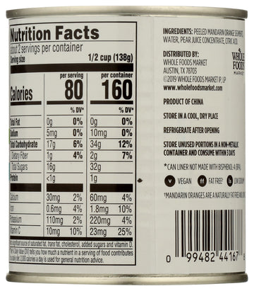 365 by Whole Foods Market, Oranges Mandarin, 10.5 Ounce