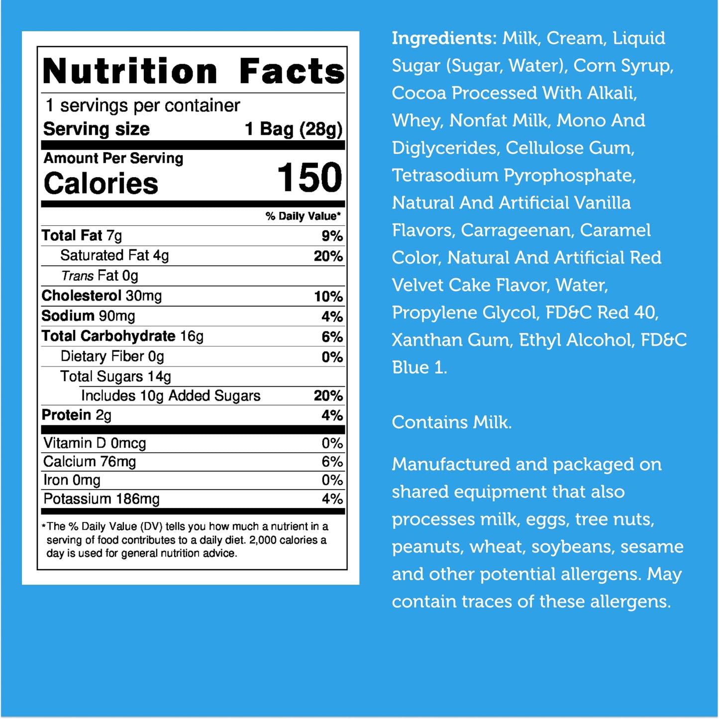 Arctic Farms Freeze Dried Ice Cream That Does Not Melt (Red Velvet Cake)