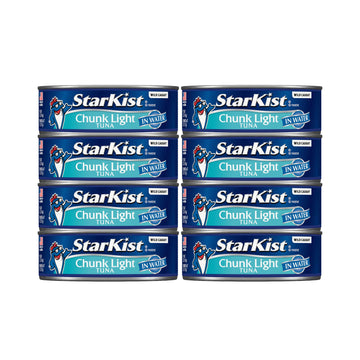 Starkist Chunk Light Tuna In Water, 5 Oz (8 Pack) Canned Tuna Fish, Wild Caught, Gluten Free, Ready To Eat, Perfect For Salads, Keto Meals And Snacks, With 20G Protein & 90 Calories Per Serving
