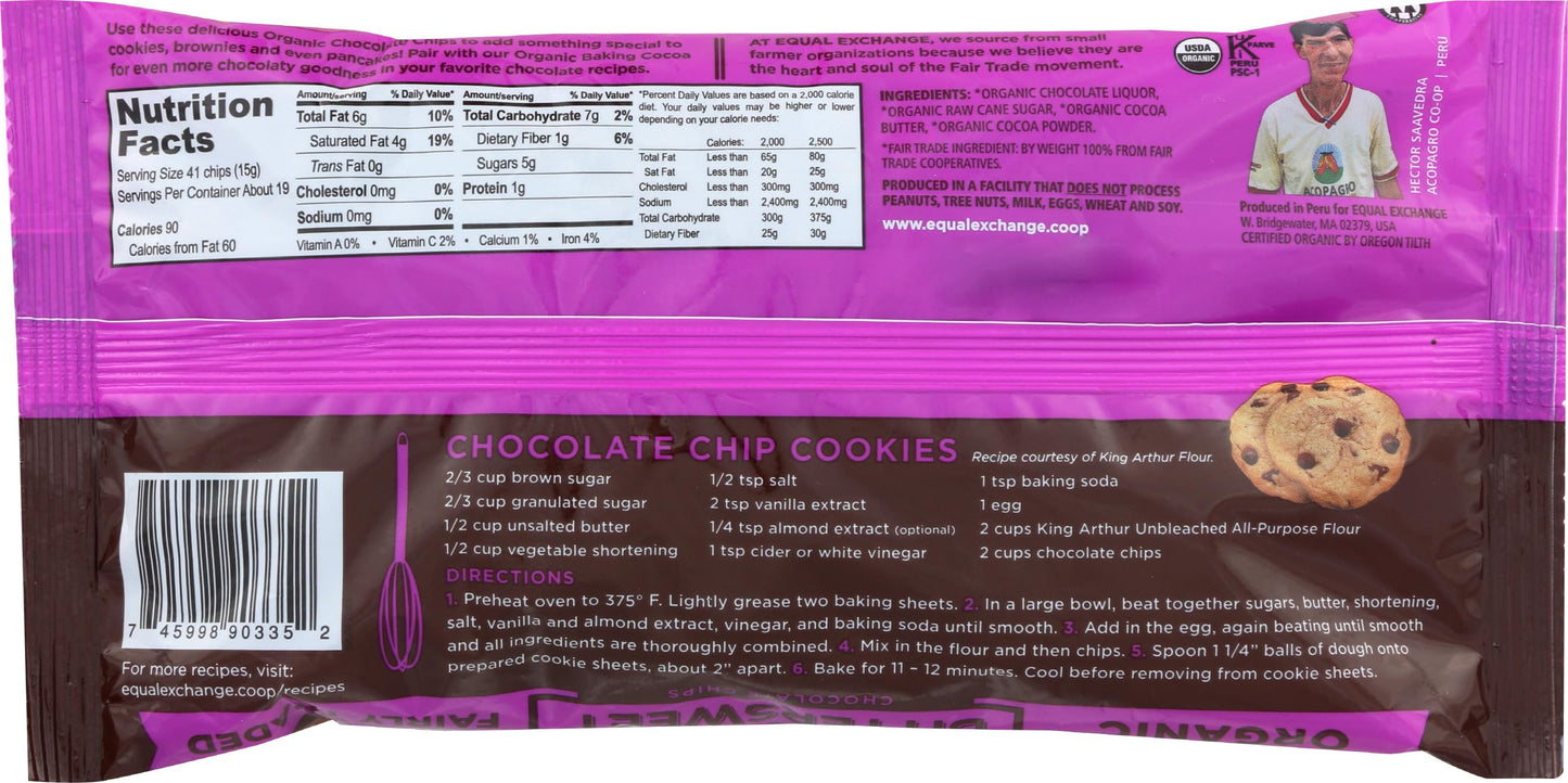 Equal Exchange Organic Bittersweet Chocolate Chips, 10 Ounce