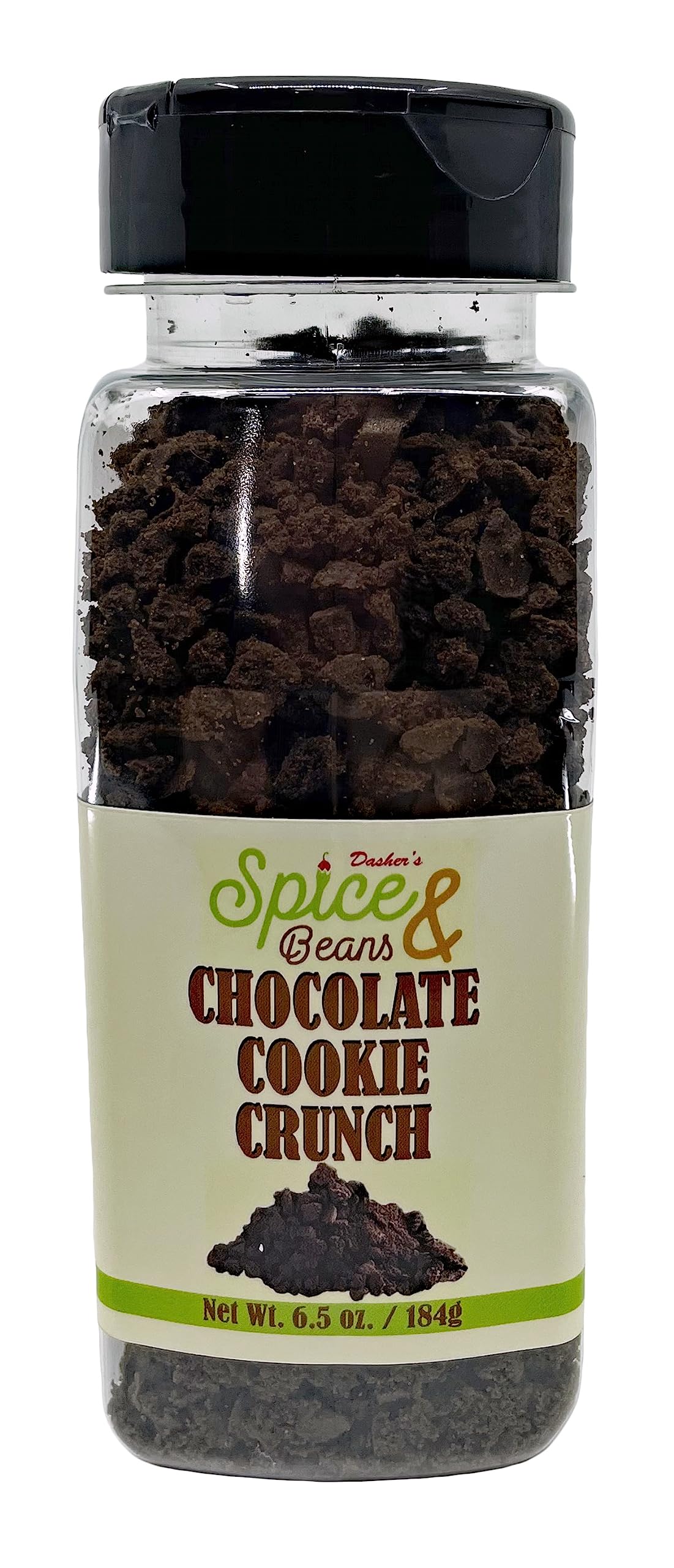 Chocolate Cookie Crunch Ice Cream Topping & Cake Decoration 6.5 oz, by Dashers Spice & Beans