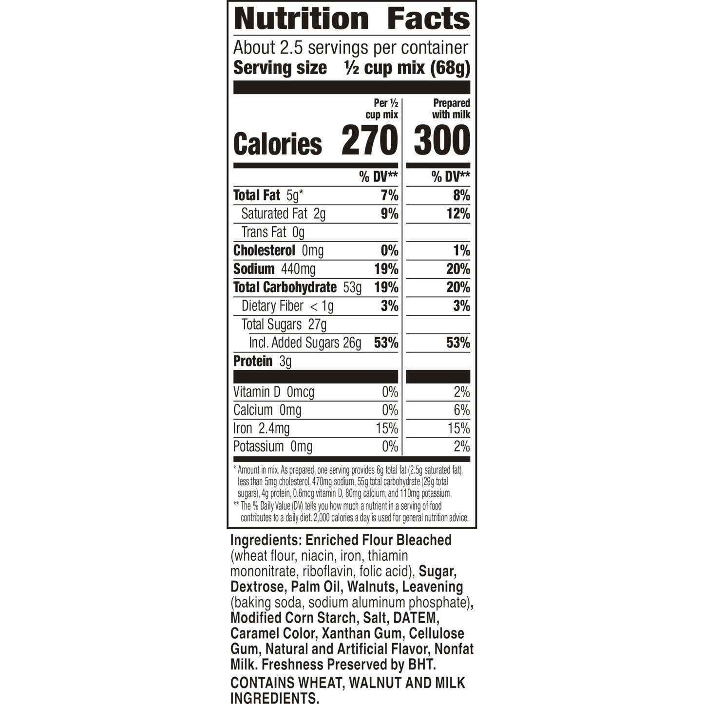 Betty Crocker Banana Nut Muffin Mix, Made With Walnuts, 6.4 oz. (Pack of 9)