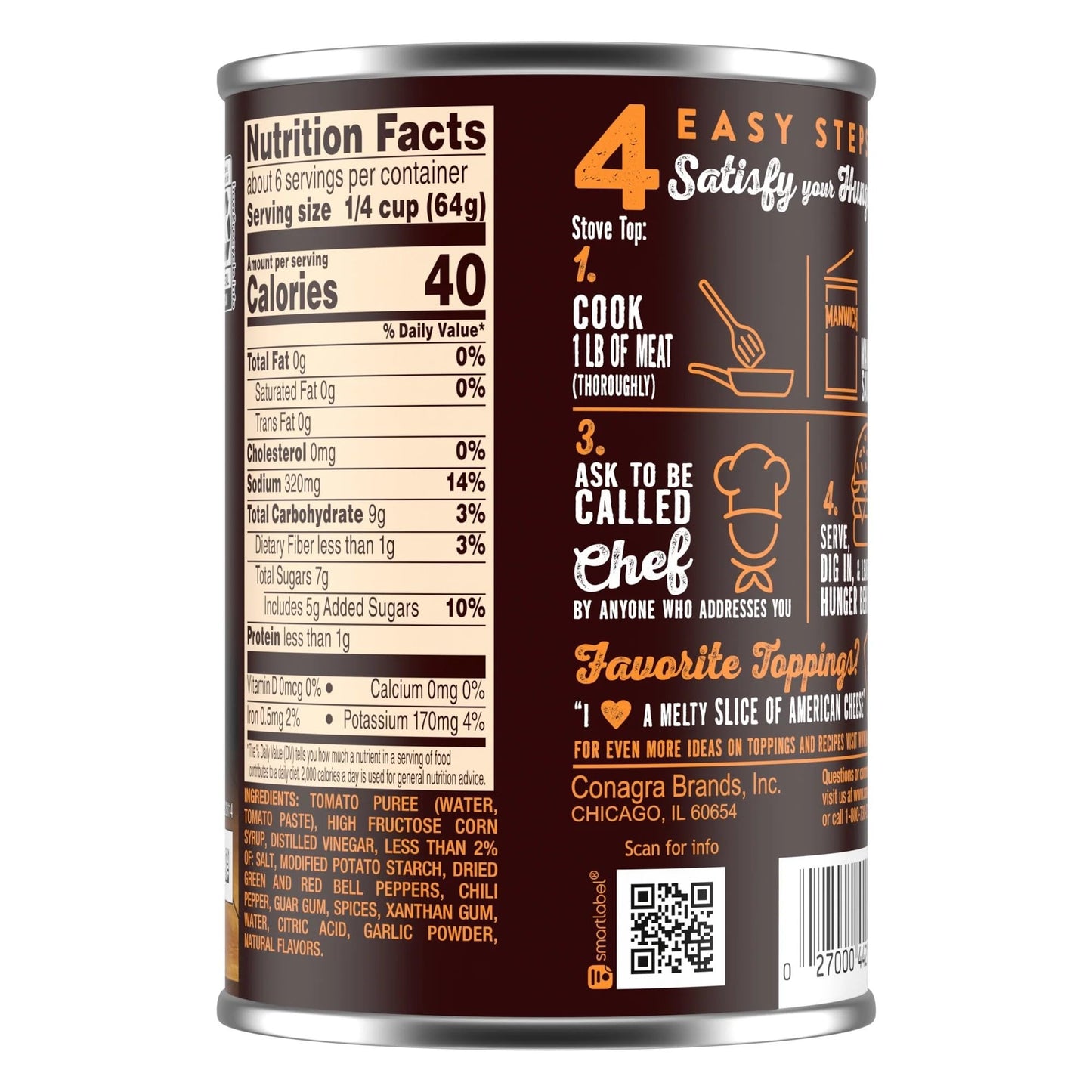 Canned Sloppy Joe Sauce - For Sandwiches, Tacos, Meatloaf & More - 15 Oz (Pack Of 6)