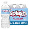 Splash Refresher Flavored Water Bottles, Wild Berry Flavor - 6-Pack, 16.9 Fl Oz - Refreshing Flavored Bottled Water with Electro