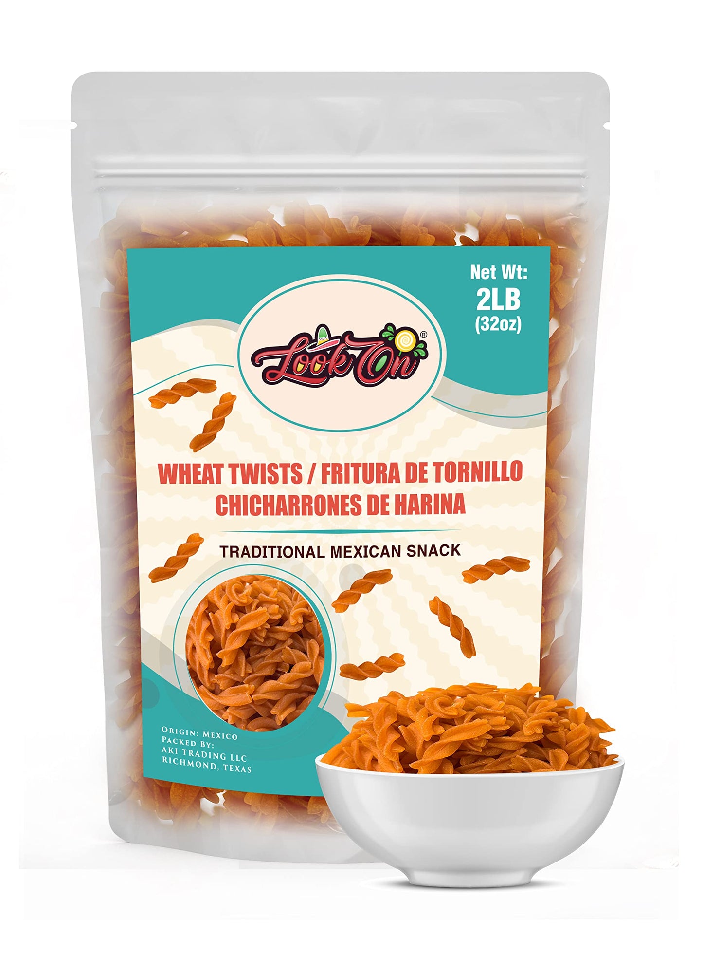 Duritos (Duros) 2LB - Wheat Twists Snacks - Fritura De Tornillo - Mexicans Traditional Chicharrones De Harina - Wheel Puffs Chip