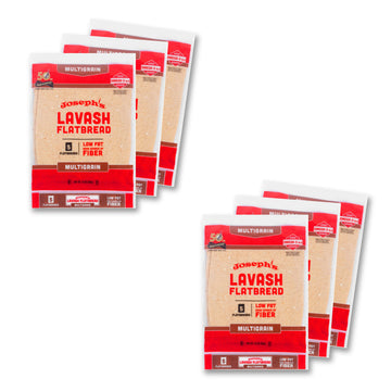 Joseph'S Lavash Bread Value 6-Pack, Multigrain, Reduced Carb, Low Fat And Good Source Of Fiber (5 Flatbreads Per Pack, 30 Total)