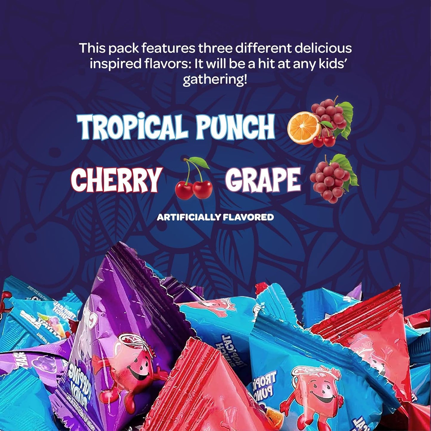 Popping Rocks Candy - 40 Count Bag - Popping Rock Halloween Candy in Assorted Fruit Flavors - Tropical Punch, Grape, Cherry - Fu