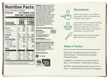 365 by Whole Foods Market, Organic Deluxe Cheddar Shells and Cheese, 12 Ounce