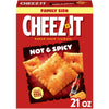 Cheez-It Baked Snack Crackers, Lunch Snacks, Family Size, Hot and Spicy, 21oz Box (1 Box)