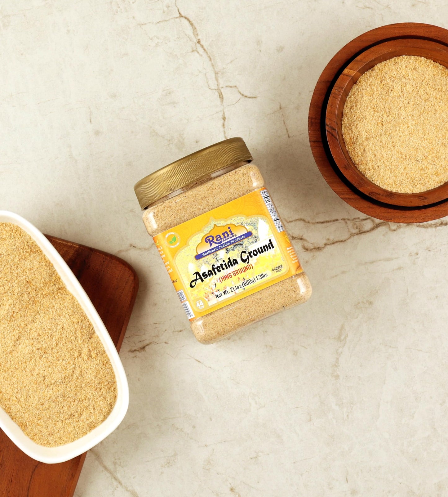 Rani Asafetida (Hing) Ground 21oz (600g) 1.3lbs PET Jar ~ All Natural | Salt Free | Vegan | Non-GMO | Kosher | Asafoetida Indian