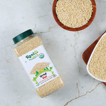 Rani Organic Urid/Urad Dal (Split Matpe Beans Skinless) Indian Lentils 32Oz (2Lbs) 908G Pet Jar ~ All Natural | Vegan | Gluten F