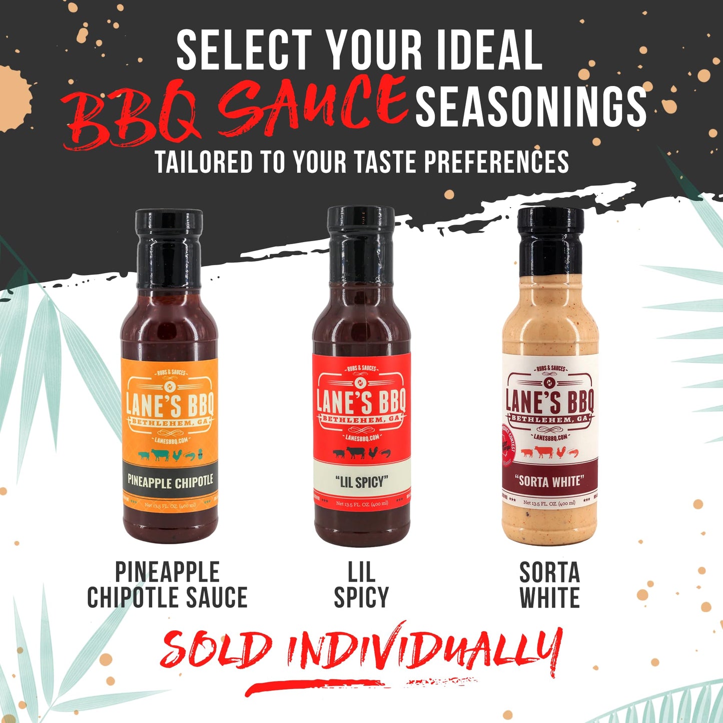 Lane'S Lil Spicy Bbq Sauce, All-Natural Kansas City Style Sweet And Spicy Sauce, Goes Great With Chicken, Beef, Pork & Veggies,