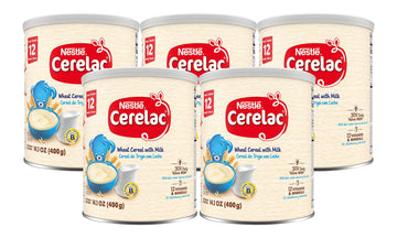 Nestle Cerelac Wheat Cereal With Milk, 14.1-Ounce Canister (Pack Of 5)