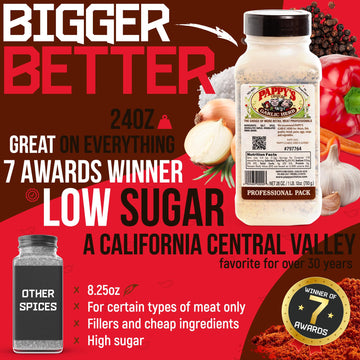 Pappys Fine Foods Garlic Herb Seasoning - 28oz - Perfect for Cooking and Grilling