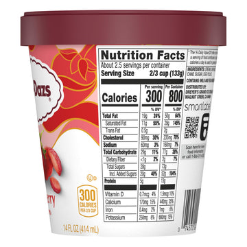 Haagen-Dazs Strawberry Ice Cream, 14 fl oz (Frozen)