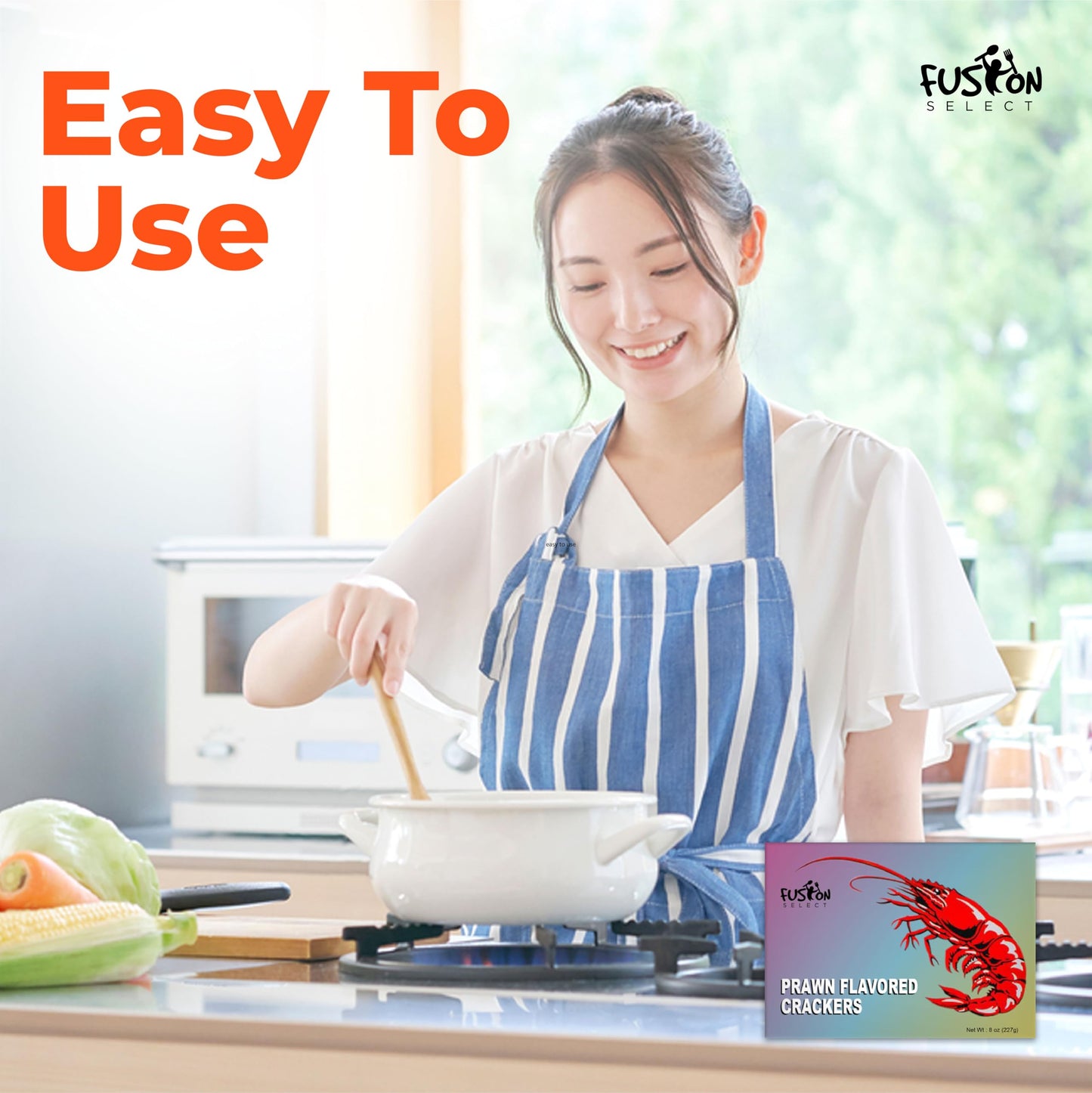 Fusion Select 1 Pk Uncooked Prawn Crackers - Multi-Colored Shrimp Chips For Sharing, Serving Snack Platters At Parties - Dehydra