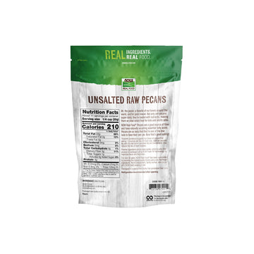 NOW Foods, Pecans, Raw and Unsalted, Halves and Pieces, Natural Source of Essential Fatty Acids, Grown in the USA, 12-Ounce (Pac