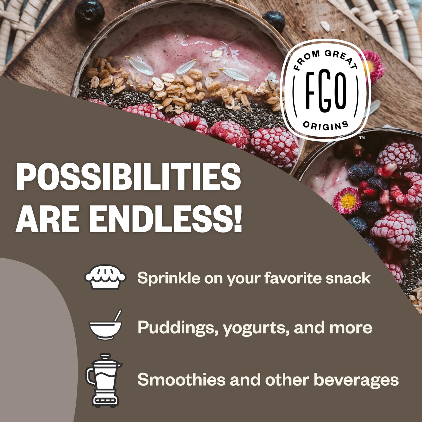 Fgo Organic Chia Seeds, 8Oz, Natural Raw Black Chia Seeds From Paraguay, Plant-Based, Non-Gmo, Vegan, Gluten-Free, Gels Easily, Superfood, Packaging May Vary (Pack Of 1)