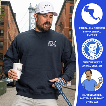 Stella Blue Fresh Whole Bean Coffee - Electric Avenue Blend - 100% Arabica Dark Roast - Ethically & Sustainably Sourced From Cen