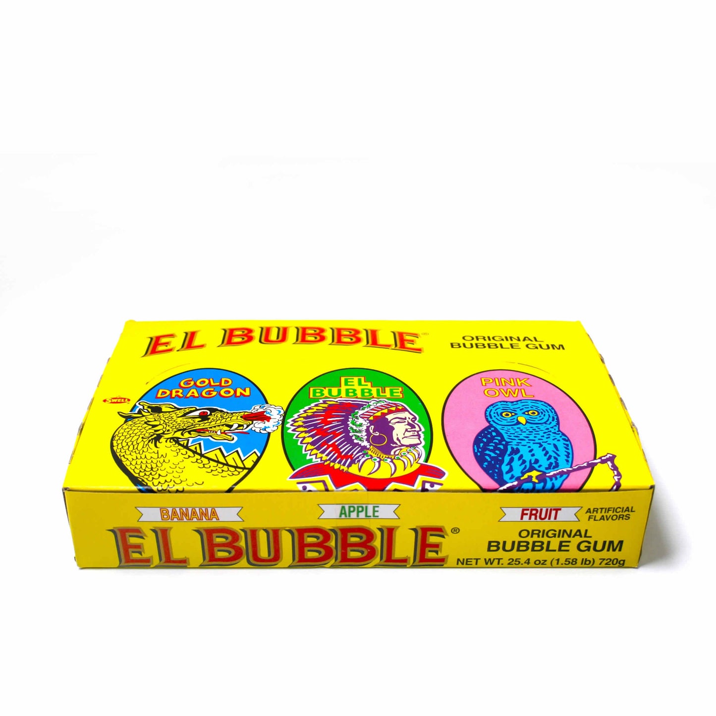 Dubble Bubble El Bubble Ii Bubble Gum Herbal Sticks Assorted Fruit Flavors Box Of 36