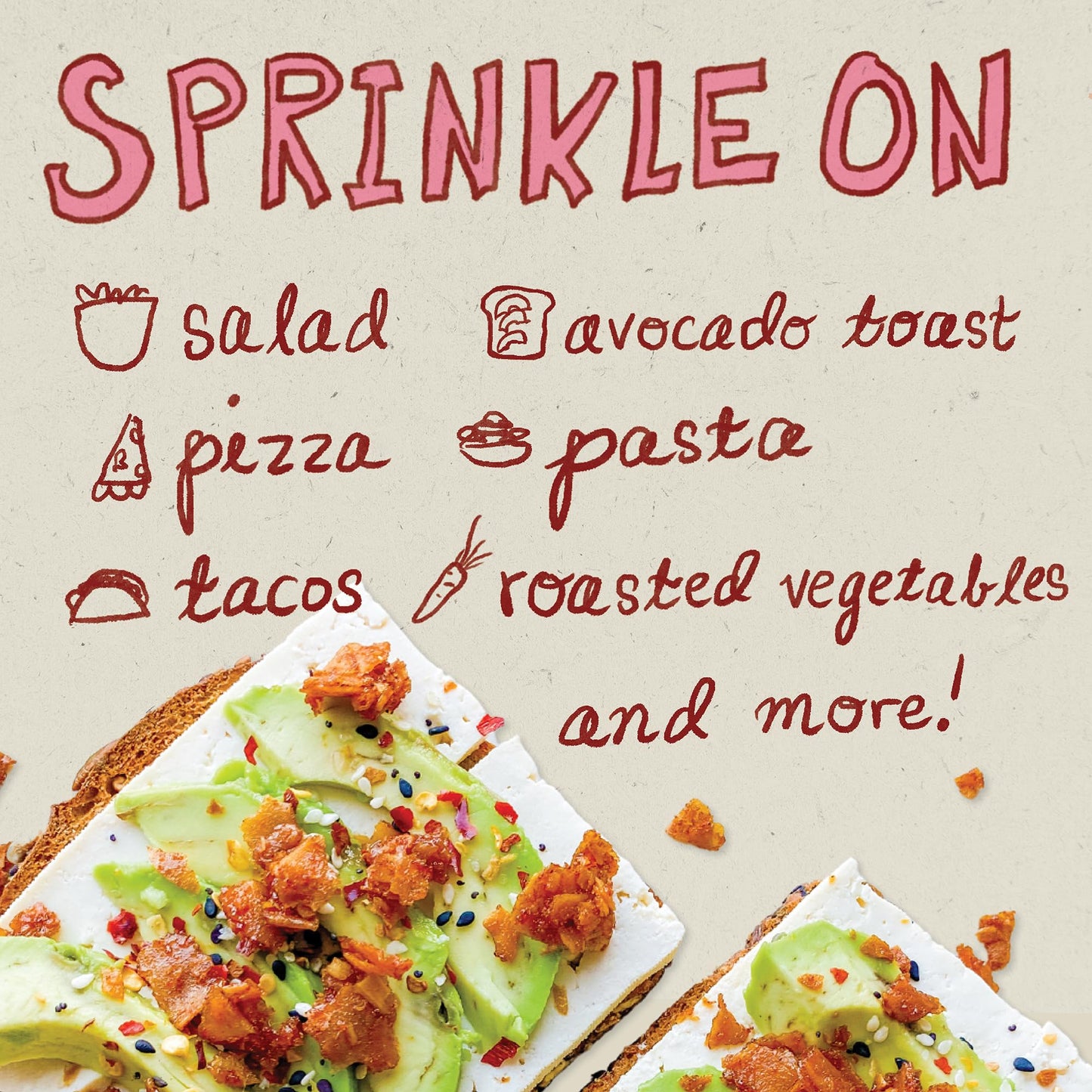 Madly Hadley Plant-Based Bacon Bits, Organic Vegan Snack, Gluten & Soy Free, 2 Packs of 3oz, Original Flavor