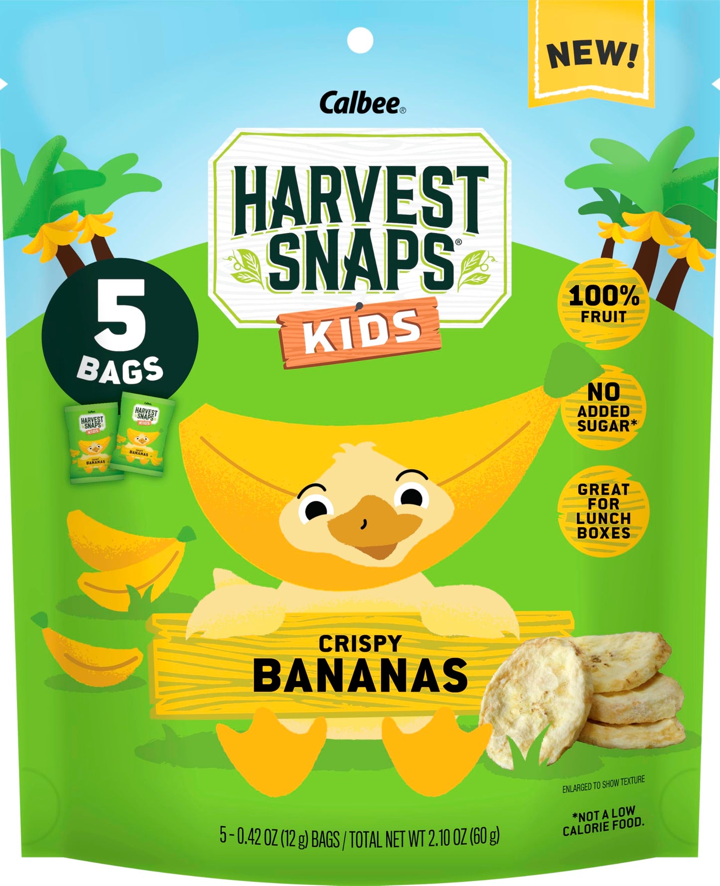 Harvest Snaps Kids Crispy Fruit Snack Bags (6 Pouches of 5 Snack Bags) (Crispy Bananas)