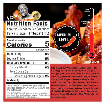 G. Hughes Smokehouse Sugar Free Wing Sauce (12 oz) - Thai Chili, Medium