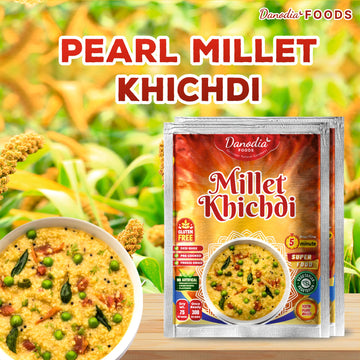 Danodia Foods Ready-To-Make Pearl Millet Khichdi, Pre-Cooked & Freeze-Dried (4Oz) | Instant Meal, Just Add Hot Water | Made With