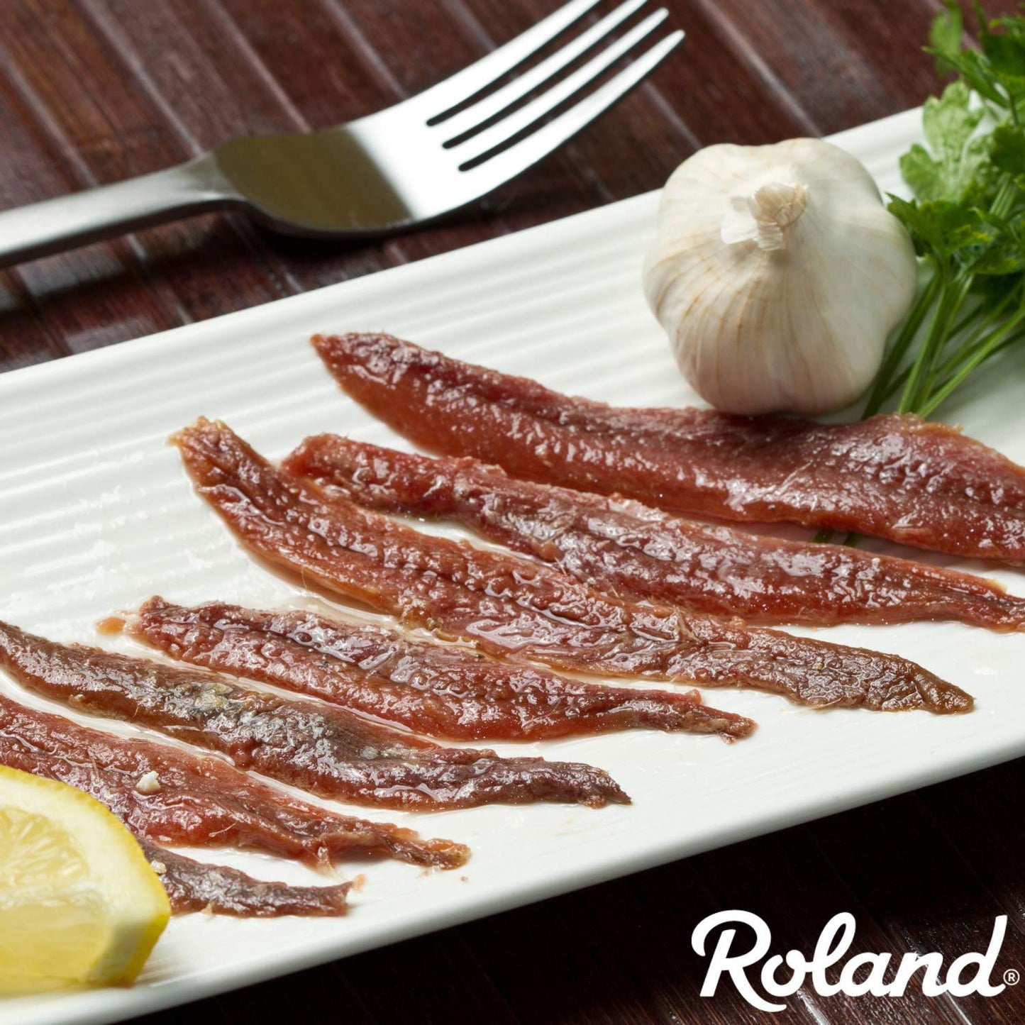 Roland Foods Flat Anchovy Fillets in Olive Oil, Wild Caught, 14 OZ Can, Pack of 2