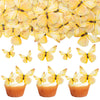 Gyufise 72Pcs Edible Cupcake Toppers - Wafer Paper Butterfly Cupcake Picks for Baby Shower & Kids Birthday Party Cake Supplies -