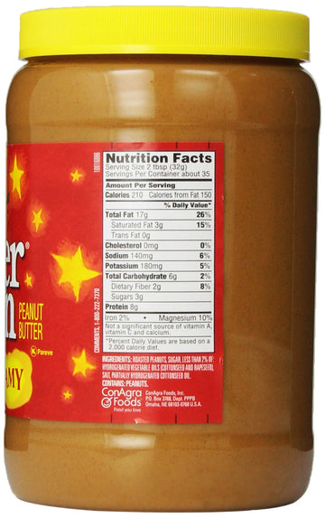 Peter Pan Creamy Peanut Butter, 40 OZ (Pack of 6)