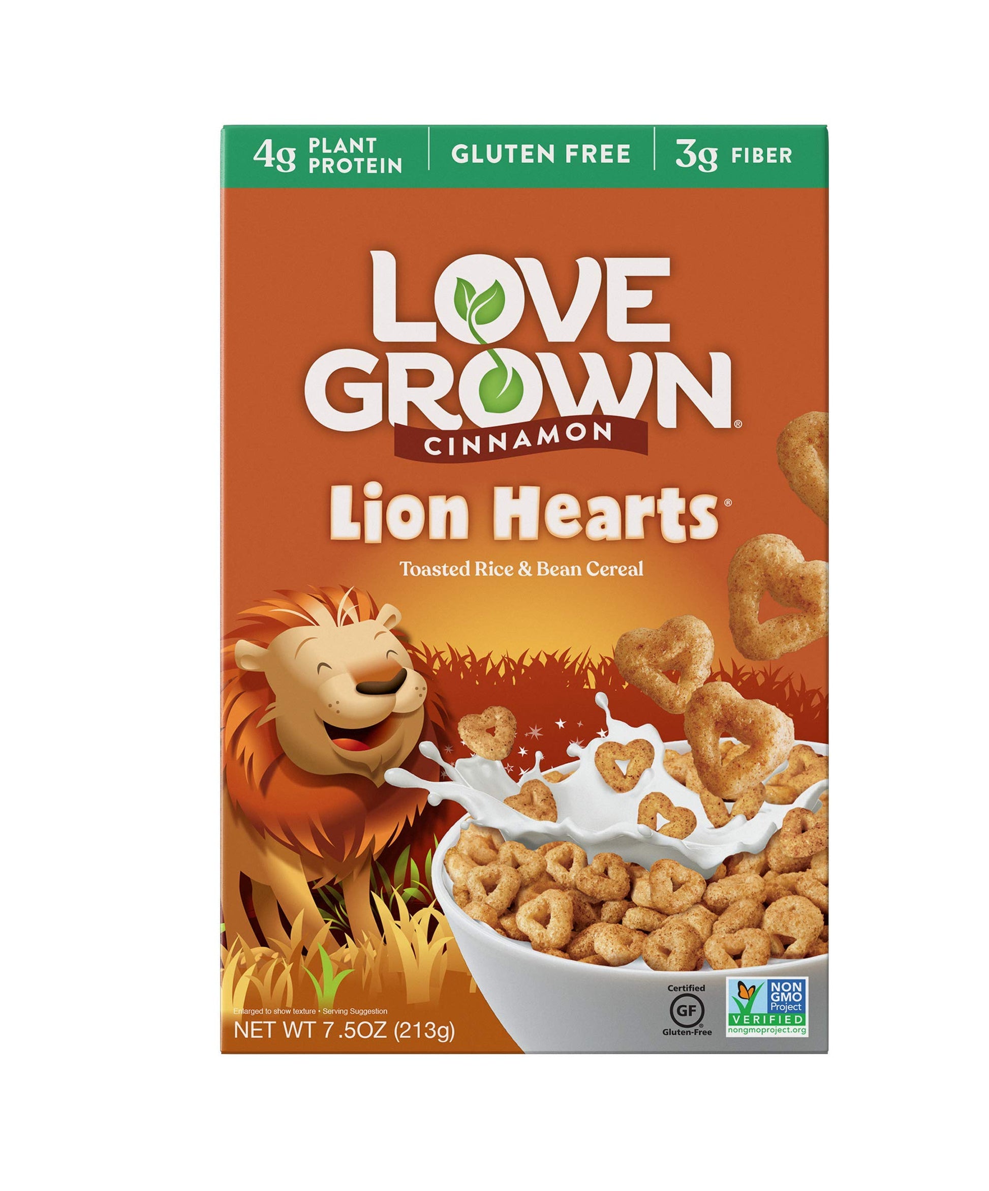 Love Grown Lion Hearts Cereal, 7.5 Oz. Box