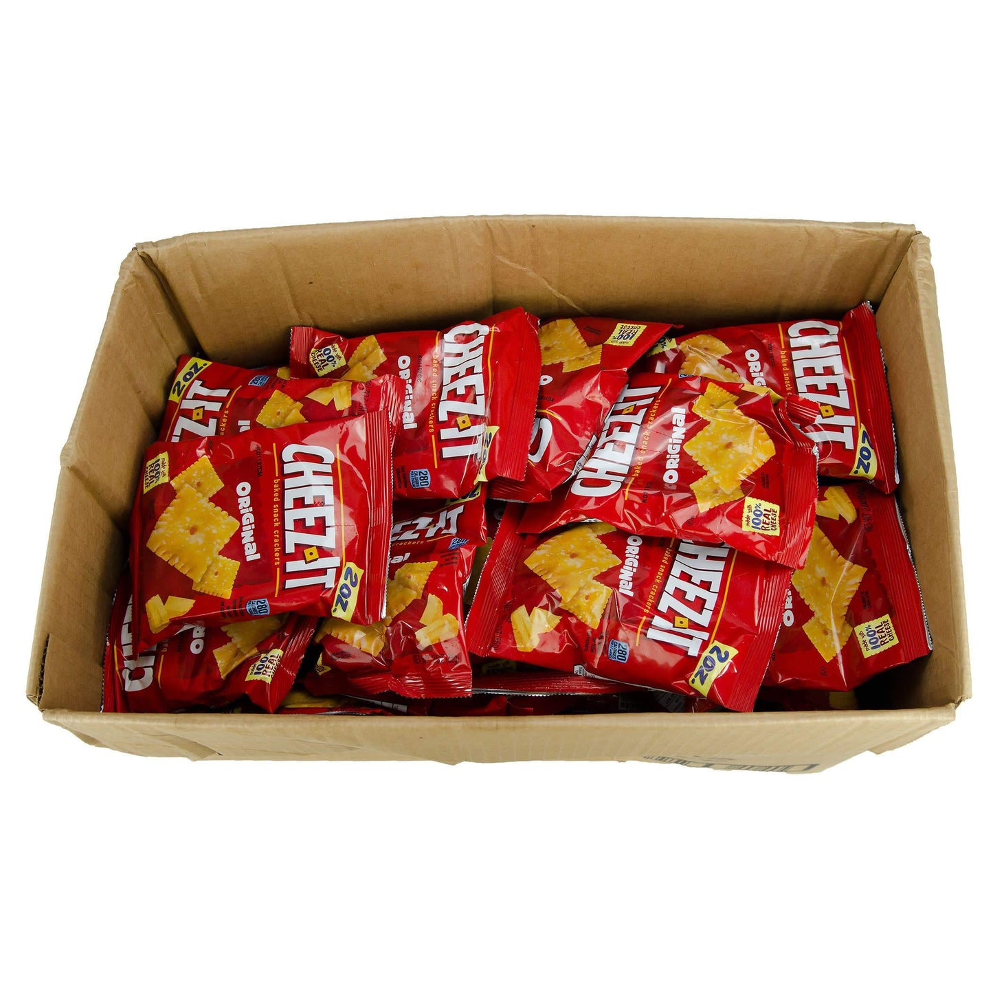CHEEZ-IT Baked Snack Crackers, Original Crackers, 2-Ounce Bags (Pack of 60)