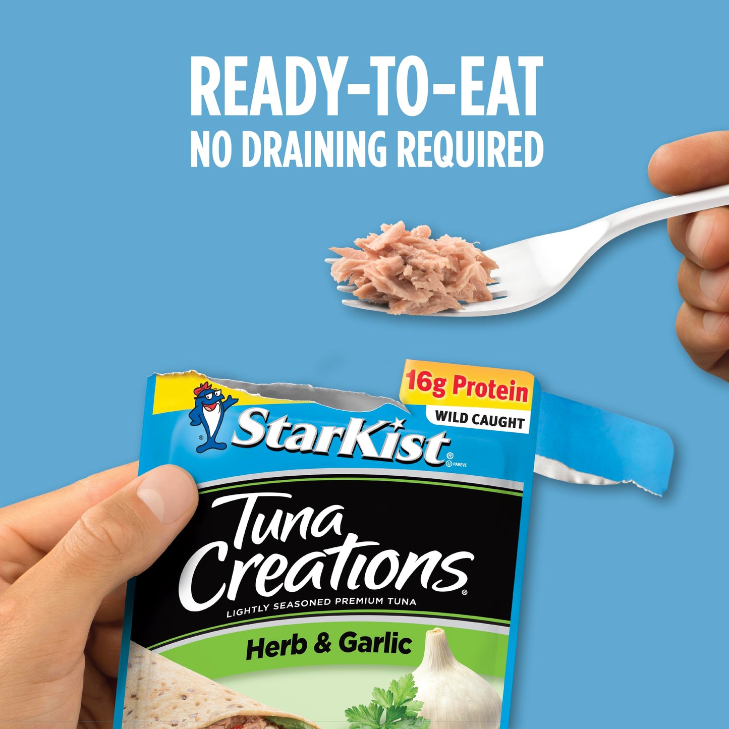 Starkist Tuna Creations, Herb And Garlic, 2.6 Oz Pouch (Pack Of 24) (Packaging May Vary)