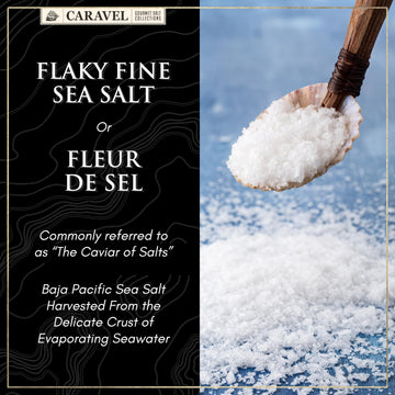 Sea Salt Flakes, Gourmet Flaky Finishing Salt, 3.5 oz Jar - Caravel Gourmet