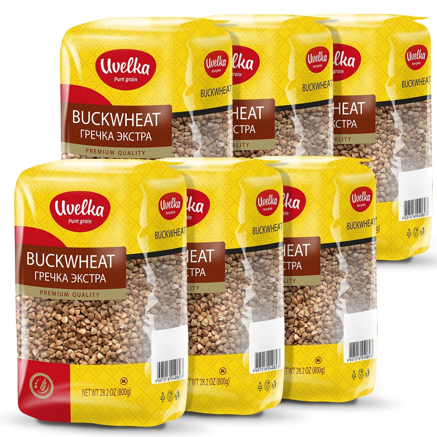 Uvelka Buckwheat Groats 800 Gram, Pack Of 6