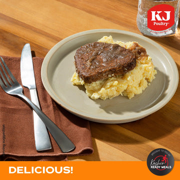 KJ Poultry Kosher Ready Meals Meatloaf & Mashed Potatoes 6 Pack Fully Cooked Microwave Dinner