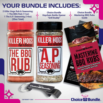 Choice Bundle reduceer Hogs AP All Purpose Seasoning & BBQ Rub 2 Pack, 25 oz Total, Ideal for Grilling and Barbecuing