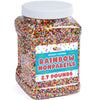 Rainbow Nonpareils Sprinkles - 2.7 Pounds - Big Bulk - Bulk Ice Cream Sprinkles - Rainbow Toppings For Cake Decorating, Cookies, Cupcakes