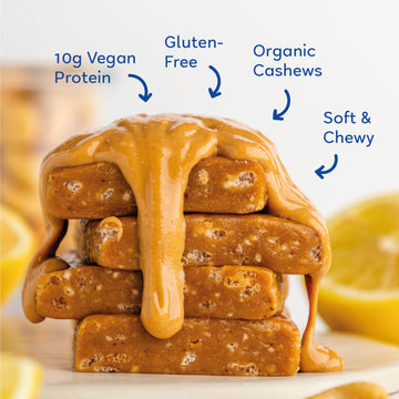 Gomacro Macrobar Organic Vegan Protein Bars - Lemon + Lemon (2.3 Ounce Bars, 12 Count)