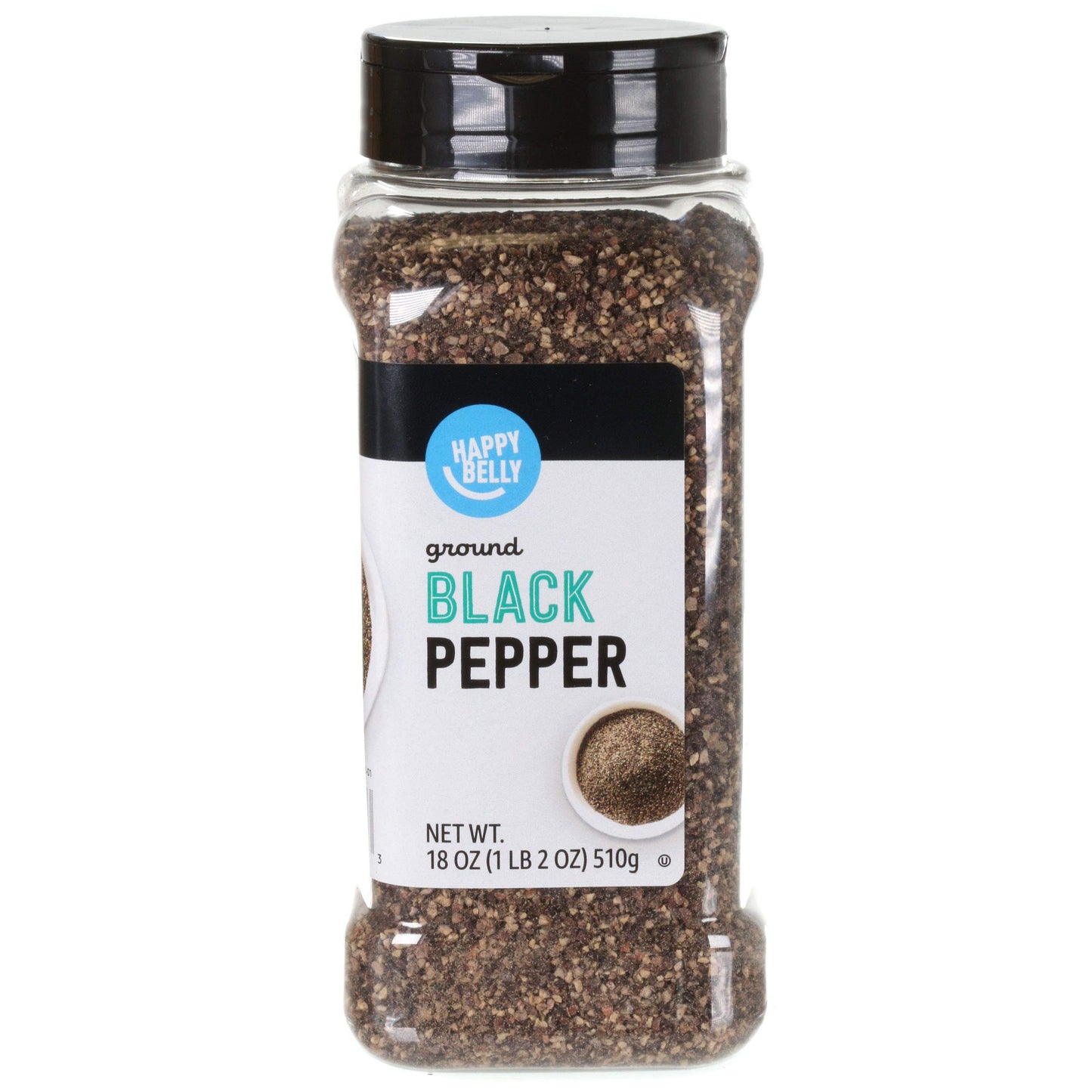 Happy Belly Ground Black Pepper, 18 Oz, Pack of 1, Previously large online retailer Fresh