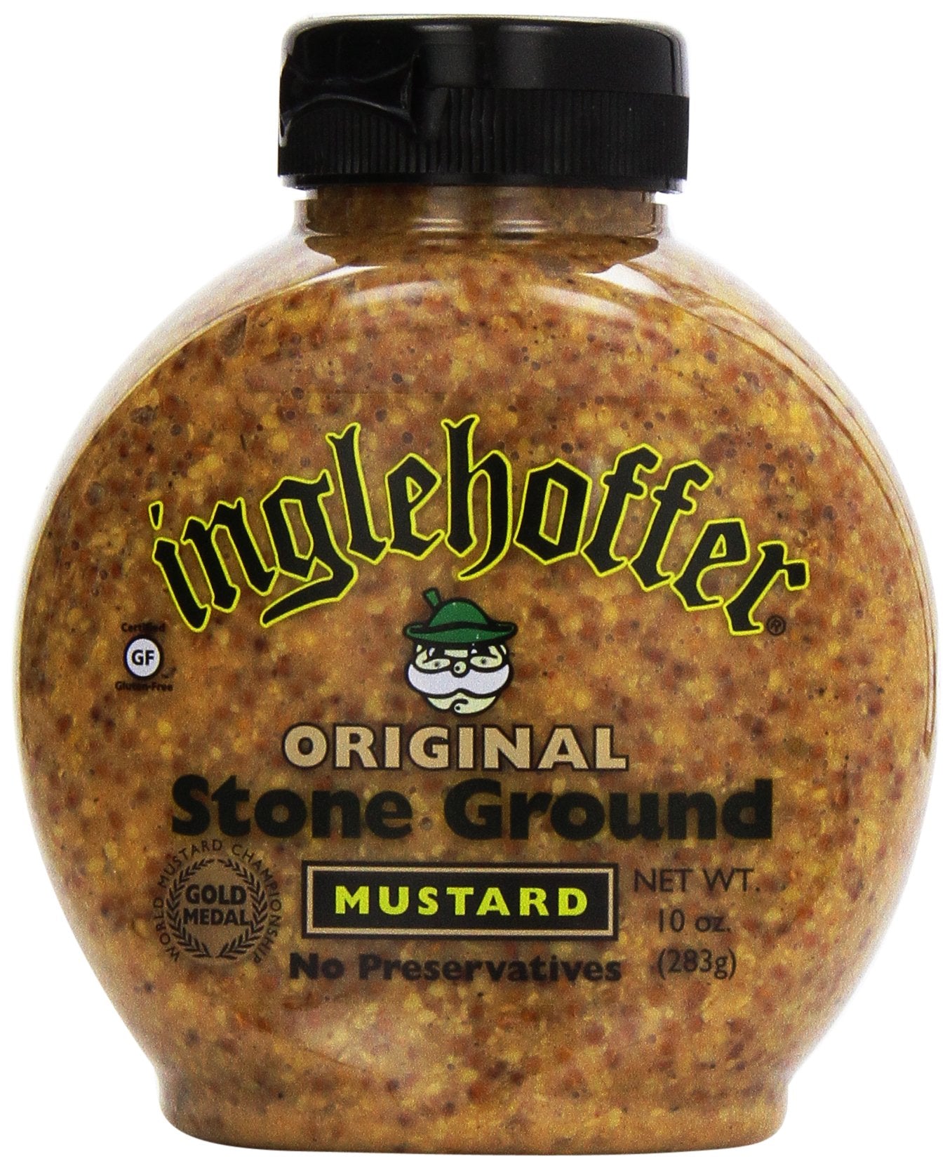 Inglehoffer Original Stone Ground Mustard, 10 Ounce Squeeze Bottle