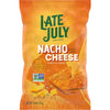 Late July Snacks Nacho Cheese Tortilla Chips, 7.8 oz Bag (Pack of 12)